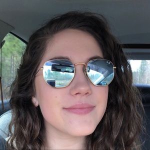 Ray-ban hexagonal sunglasses (come w black case)